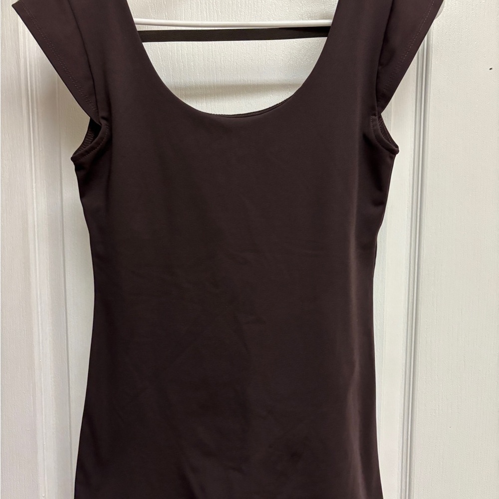 Brown athletic romper